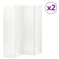 vidaXL 4-tlg. Raumteiler 2 Stk. Weiß 160x180 cm Stahl vidaXL 4-tlg. Raumteiler 2 Stk. Weiß 160x180 cm Stahl