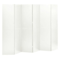 vidaXL 6-tlg. Raumteiler 2 Stk. Weiß 240x180 cm Stahl
