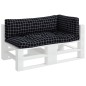 vidaXL Palettenkissen 3 Stk. Schwarz Karomuster Oxford-Gewebe vidaXL Palettenkissen 3 Stk. Schwarz Karomuster Oxford-Gewebe