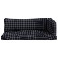 vidaXL Palettenkissen 3 Stk. Schwarz Karomuster Oxford-Gewebe vidaXL Palettenkissen 3 Stk. Schwarz Karomuster Oxford-Gewebe