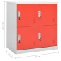 vidaXL Schließfachschränke 5 Stk. Hellgrau und Rot 90x45x92,5 cm Stahl vidaXL Schließfachschränke 5 Stk. Hellgrau und Rot 90x45x92,5 cm Stahl