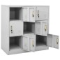 vidaXL Schließfachschränke 5 Stk. Hellgrau 90x45x92,5 cm Stahl vidaXL Schließfachschränke 5 Stk. Hellgrau 90x45x92,5 cm Stahl