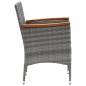 vidaXL 7-tlg. Garten-Essgruppe mit Kissen Poly Rattan Grau vidaXL 7-tlg. Garten-Essgruppe mit Kissen Poly Rattan Grau