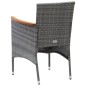 vidaXL 7-tlg. Garten-Essgruppe mit Kissen Poly Rattan Grau vidaXL 7-tlg. Garten-Essgruppe mit Kissen Poly Rattan Grau