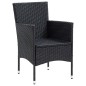 vidaXL 5-tlg. Garten-Essgruppe mit Kissen Poly Rattan Schwarz vidaXL 5-tlg. Garten-Essgruppe mit Kissen Poly Rattan Schwarz