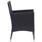 vidaXL 5-tlg. Garten-Essgruppe mit Kissen Poly Rattan Schwarz vidaXL 5-tlg. Garten-Essgruppe mit Kissen Poly Rattan Schwarz