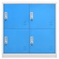 vidaXL Schließfachschränke 5 Stk. Hellgrau und Blau 90x45x92,5cm Stahl vidaXL Schließfachschränke 5 Stk. Hellgrau und Blau 90x45x92,5cm Stahl