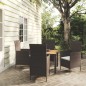vidaXL 5-tlg. Garten-Essgruppe mit Kissen Poly Rattan Schwarz vidaXL 5-tlg. Garten-Essgruppe mit Kissen Poly Rattan Schwarz