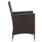 vidaXL 5-tlg. Garten-Essgruppe mit Auflagen Poly Rattan Braun vidaXL 5-tlg. Garten-Essgruppe mit Auflagen Poly Rattan Braun