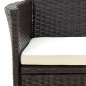 vidaXL 5-tlg. Garten-Essgruppe mit Auflagen Poly Rattan Braun vidaXL 5-tlg. Garten-Essgruppe mit Auflagen Poly Rattan Braun