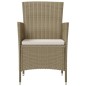 vidaXL 9-tlg. Garten-Essgruppe mit Kissen Poly Rattan Beige vidaXL 9-tlg. Garten-Essgruppe mit Kissen Poly Rattan Beige