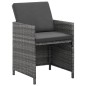 vidaXL 9-tlg. Garten-Essgruppe mit Auflagen Poly Rattan Grau vidaXL 9-tlg. Garten-Essgruppe mit Auflagen Poly Rattan Grau