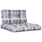 vidaXL Palettenkissen 2 Stk. Grau Karomuster Stoff vidaXL Palettenkissen 2 Stk. Grau Karomuster Stoff