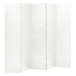 vidaXL 5-tlg. Raumteiler 2 Stk. Weiß 200x180 cm Stahl