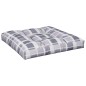 vidaXL Palettenkissen 2 Stk. Grau Karomuster Stoff vidaXL Palettenkissen 2 Stk. Grau Karomuster Stoff