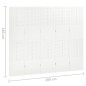 vidaXL 5-tlg. Raumteiler 2 Stk. Weiß 200x180 cm Stahl vidaXL 5-tlg. Raumteiler 2 Stk. Weiß 200x180 cm Stahl