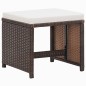 vidaXL 9-tlg. Garten-Essgruppe mit Kissen Poly Rattan Braun vidaXL 9-tlg. Garten-Essgruppe mit Kissen Poly Rattan Braun