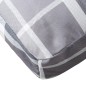 vidaXL Palettenkissen 2 Stk. Grau Karomuster Stoff vidaXL Palettenkissen 2 Stk. Grau Karomuster Stoff