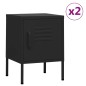 vidaXL Nachttische 2 Stk. Schwarz 35x35x51 cm Stahl vidaXL Nachttische 2 Stk. Schwarz 35x35x51 cm Stahl