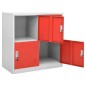 vidaXL Schließfachschränke 2 Stk. Hellgrau und Rot 90x45x92,5 cm Stahl vidaXL Schließfachschränke 2 Stk. Hellgrau und Rot 90x45x92,5 cm Stahl