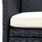 vidaXL 5-tlg. Garten-Essgruppe mit Auflagen Poly Rattan Schwarz vidaXL 5-tlg. Garten-Essgruppe mit Auflagen Poly Rattan Schwarz