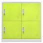 vidaXL Schließfachschränke 5 Stk. Hellgrau und Grün 90x45x92,5cm Stahl vidaXL Schließfachschränke 5 Stk. Hellgrau und Grün 90x45x92,5cm Stahl