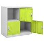 vidaXL Schließfachschränke 5 Stk. Hellgrau und Grün 90x45x92,5cm Stahl vidaXL Schließfachschränke 5 Stk. Hellgrau und Grün 90x45x92,5cm Stahl