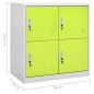 vidaXL Schließfachschränke 5 Stk. Hellgrau und Grün 90x45x92,5cm Stahl vidaXL Schließfachschränke 5 Stk. Hellgrau und Grün 90x45x92,5cm Stahl