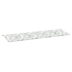 vidaXL Gartenbank-Auflage Blattmuster 150x50x3 cm Oxford-Gewebe