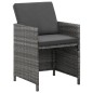 vidaXL 9-tlg. Garten-Essgruppe mit Auflagen Poly Rattan Grau vidaXL 9-tlg. Garten-Essgruppe mit Auflagen Poly Rattan Grau