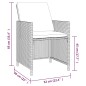 vidaXL 9-tlg. Garten-Essgruppe mit Auflagen Poly Rattan Grau vidaXL 9-tlg. Garten-Essgruppe mit Auflagen Poly Rattan Grau
