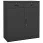 vidaXL Büroschrank mit Pflanzkasten Anthrazit 90x40x125 cm Stahl vidaXL Büroschrank mit Pflanzkasten Anthrazit 90x40x125 cm Stahl