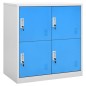 vidaXL Schließfachschränke 2 Stk. Hellgrau und Blau 90x45x92,5cm Stahl vidaXL Schließfachschränke 2 Stk. Hellgrau und Blau 90x45x92,5cm Stahl