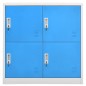 vidaXL Schließfachschränke 2 Stk. Hellgrau und Blau 90x45x92,5cm Stahl vidaXL Schließfachschränke 2 Stk. Hellgrau und Blau 90x45x92,5cm Stahl