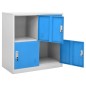vidaXL Schließfachschränke 2 Stk. Hellgrau und Blau 90x45x92,5cm Stahl vidaXL Schließfachschränke 2 Stk. Hellgrau und Blau 90x45x92,5cm Stahl