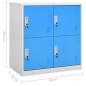 vidaXL Schließfachschränke 2 Stk. Hellgrau und Blau 90x45x92,5cm Stahl vidaXL Schließfachschränke 2 Stk. Hellgrau und Blau 90x45x92,5cm Stahl