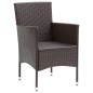 vidaXL 7-tlg. Garten-Essgruppe mit Kissen Poly Rattan Braun vidaXL 7-tlg. Garten-Essgruppe mit Kissen Poly Rattan Braun