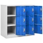 vidaXL Schließfachschränke 5 Stk. Hellgrau und Blau 90x45x92,5cm Stahl vidaXL Schließfachschränke 5 Stk. Hellgrau und Blau 90x45x92,5cm Stahl