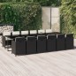 vidaXL 13-tlg. Garten-Essgruppe mit Kissen Poly Rattan Schwarz vidaXL 13-tlg. Garten-Essgruppe mit Kissen Poly Rattan Schwarz