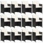 vidaXL 13-tlg. Garten-Essgruppe mit Kissen Poly Rattan Schwarz vidaXL 13-tlg. Garten-Essgruppe mit Kissen Poly Rattan Schwarz