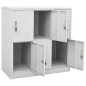vidaXL Schließfachschränke 2 Stk. Hellgrau 90x45x92,5 cm Stahl vidaXL Schließfachschränke 2 Stk. Hellgrau 90x45x92,5 cm Stahl