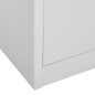 vidaXL Schließfachschränke 2 Stk. Hellgrau 90x45x92,5 cm Stahl vidaXL Schließfachschränke 2 Stk. Hellgrau 90x45x92,5 cm Stahl