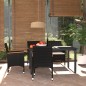 vidaXL 5-tlg. Garten-Essgruppe mit Kissen Poly Rattan Schwarz vidaXL 5-tlg. Garten-Essgruppe mit Kissen Poly Rattan Schwarz