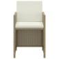 vidaXL 3-tlg. Garten-Essgruppe mit Kissen Poly Rattan Beige vidaXL 3-tlg. Garten-Essgruppe mit Kissen Poly Rattan Beige