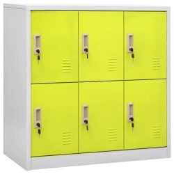 vidaXL Schließfachschränke 2 Stk. Hellgrau und Grün 90x45x92,5cm Stahl