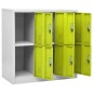vidaXL Schließfachschränke 2 Stk. Hellgrau und Grün 90x45x92,5cm Stahl vidaXL Schließfachschränke 2 Stk. Hellgrau und Grün 90x45x92,5cm Stahl