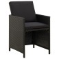 vidaXL 9-tlg. Garten-Essgruppe mit Kissen Poly Rattan Schwarz vidaXL 9-tlg. Garten-Essgruppe mit Kissen Poly Rattan Schwarz