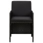 vidaXL 9-tlg. Garten-Essgruppe mit Kissen Poly Rattan Schwarz vidaXL 9-tlg. Garten-Essgruppe mit Kissen Poly Rattan Schwarz