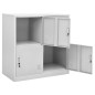vidaXL Schließfachschränke 2 Stk. Hellgrau 90x45x92,5 cm Stahl vidaXL Schließfachschränke 2 Stk. Hellgrau 90x45x92,5 cm Stahl