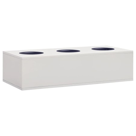 vidaXL Büroschrank mit Pflanzkasten Hellgrau 90x40x125 cm Stahl  